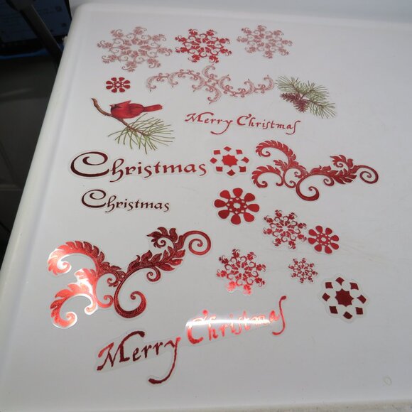 K & Company Dark Red Metallic Acetate w silver backed stickers 1 new 1 opened pk - Picture 1 of 10